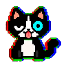 Tux pixel cat