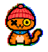 Rusty pixel cat