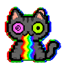 Spectrum pixel cat